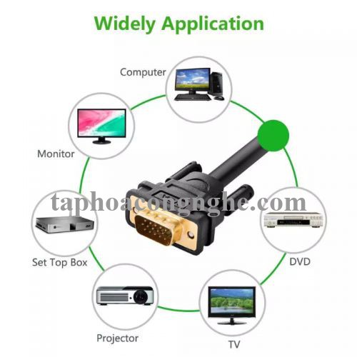 Ugreen 11635 20M màu Đen Cáp tín hiệu 2 đầu VGA VG101 30011635